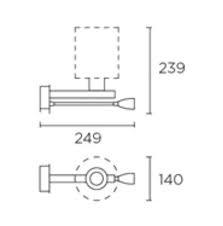 TORINO WALL LIGHT LED SPOT SATIN NICKEL FINISH