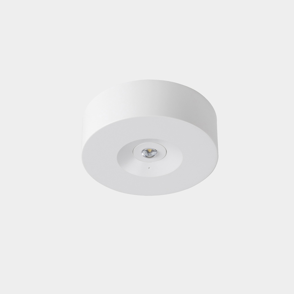 REDO emergency lighting, surface IP20 White, 200lm-3h /Permanent+Self-testing