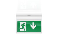SylSafe Exit-Mod EX R EM3 MT MS is a recessed emergency exit sign. . Maintained 3hr emergency, NiMH rechargeable battery. 4.9W, IK03, IP20