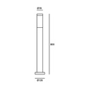BOLLARD IP55 KORAL 900MM E27 STAINLESS STEEL