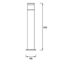 BOLLARD IP65 ARROW LED 5.5W 3000K BLACK 537LM