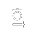 CEILING FIXTURE IP23 EASY ROUND SURFACE Ø170MM LED 10W 3000K BLANCO 925LM