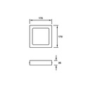 CEILING FIXTURE IP23 EASY SQUARE SURFACE 170MM LED 10W 3000K BLANCO 874LM