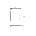 CEILING FIXTURE IP23 EASY SQUARE SURFACE 225MM LED 15.5W 3000K BLANCO 1371LM