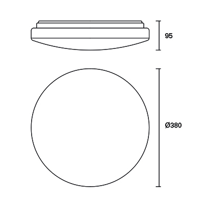 CEILING FIXTURE IP23 OLRA LED 20.3W 3000K BLANCO 1921LM
