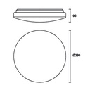 CEILING FIXTURE IP23 OLRA LED 20.3W 3000K BLANCO 1921LM