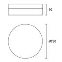 Ceiling fixture IP20 Farrow E27 15W White 840lm