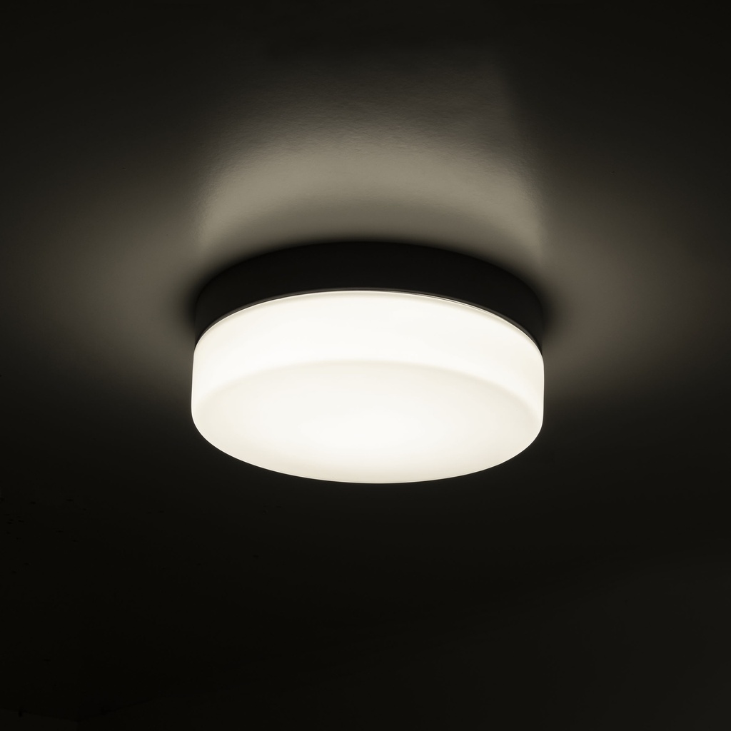 Ceiling fixture IP44 GIRO LED 10.8W SW 3000-4000K Black 327lm