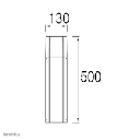 BOLLARD IP44 MANDELA 500MM E27 URBAN GREY