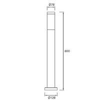 Bollard IP55 Koral 900mm E27 23W Brown