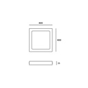 CEILING FIXTURE IP20 EASY SQUARE SURFACE 400MM LED 26.4W 4000K BLANCO 2297LM