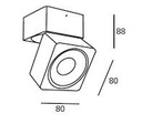 CEILING FIXTURE IP20 FOX SURFACE LED 7.9W 3000K BLANCO 656LM