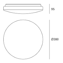 CEILING FIXTURE IP23 OLRA SMART LED 21W 2700K LIGHT FOR LIFE BLANCO 2160LM