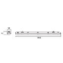 CEILING FIXTURE IP65 PROPPER 1200MM LED 31W 4000K GREY 3445LM