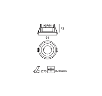DEEP IP23 MIX FRAME 91MM WHITE