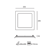 DOWNLIGHT IP54 EASY SQUARE 225MM SMART LED 15.5W 3000K LIGHT FOR LIFE BLANCO 149