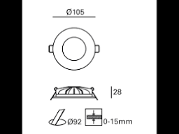 DOWNLIGHT IP54 HIDE SMART LED 8.5W 3000K LIGHT FOR LIFE BLANCO 597LM