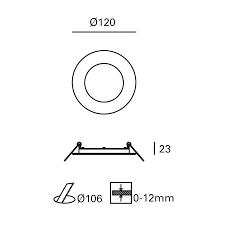 Downlight IP23 Easy Round Ø120mm LED 4.6W 3000K Blanco 414lm