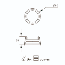 FIXED VISUAL COMFORT IP54 MIX FRAME 80MM WHITE