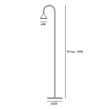FLOOR LAMP IP20 DING LED 4.8W 3000K BLACK 326LM