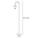FLOOR LAMP IP20 DING LED 4.8W 3000K BLACK 326LM