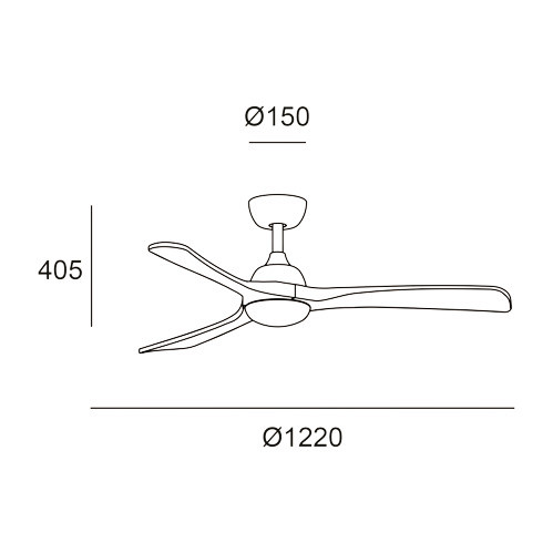Fan IP20 Pam LED 19W 2800K White White  870lm
