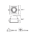 Grey Recessed Single Downlight- CARDAN