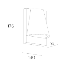 KALA Wall fixture IP44  GU10 8W Urban grey