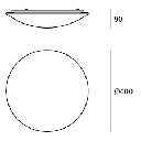 MAR - Ceiling fixture IP20 Mar LED 16.2W 3000K K White 1384lm