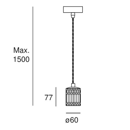 PENDANT IP20 BLOOM E27 CEMENT