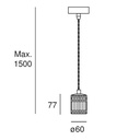 PENDANT IP20 BLOOM E27 CEMENT