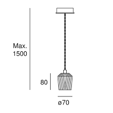 PENDANT IP20 BLOOM E27 CEMENT