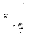 PENDANT IP20 BLOOM E27 CEMENT