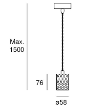 PENDANT IP20 BLOOM E27 CEMENT