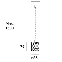 PENDANT IP20 BLOOM E27 CEMENT