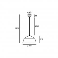 PENDANT IP20 BOWL  Ø400MM E27 40W BLACK