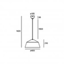 PENDANT IP20 BOWL  Ø400MM E27 40W BLACK