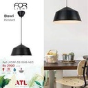 PENDANT IP20 BOWL Ø250MM E27 40W BLACK