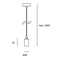 PENDANT IP20 DIXIE E27 GOLD
