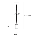 PENDANT IP20 DIXIE E27 GOLD