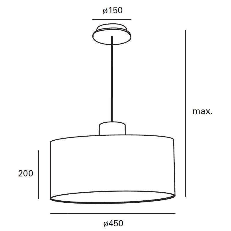 PENDANT IP20 LAMPA E27 40W IMITATION WOOD