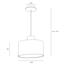 PENDANT IP20 LAMPA E27 40W IMITATION WOOD