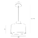 PENDANT IP20 LAMPA E27 40W IMITATION WOOD