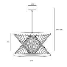 PENDANT IP20 MEG E27 40W IMITATION WOOD
