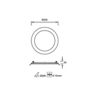 DOWNLIGHT IP23 EASY ROUND Ø225MM LED 15.5W 3000K BLANCO 1371LM
