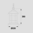 PENDANT IP23 SIROS E27 RUSTY BROWN