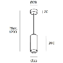Pendant IP20 ERA GU10 8W Black 282lm