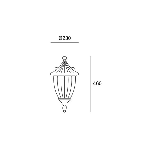 Pendant IP23 ADUR E27 100W Rusty brown 964lm