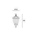 Pendant IP23 ADUR E27 100W Rusty brown 964lm