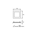 DOWNLIGHT IP23 EASY SQUARE 170MM LED 10W 4000K BLANCO 961LM